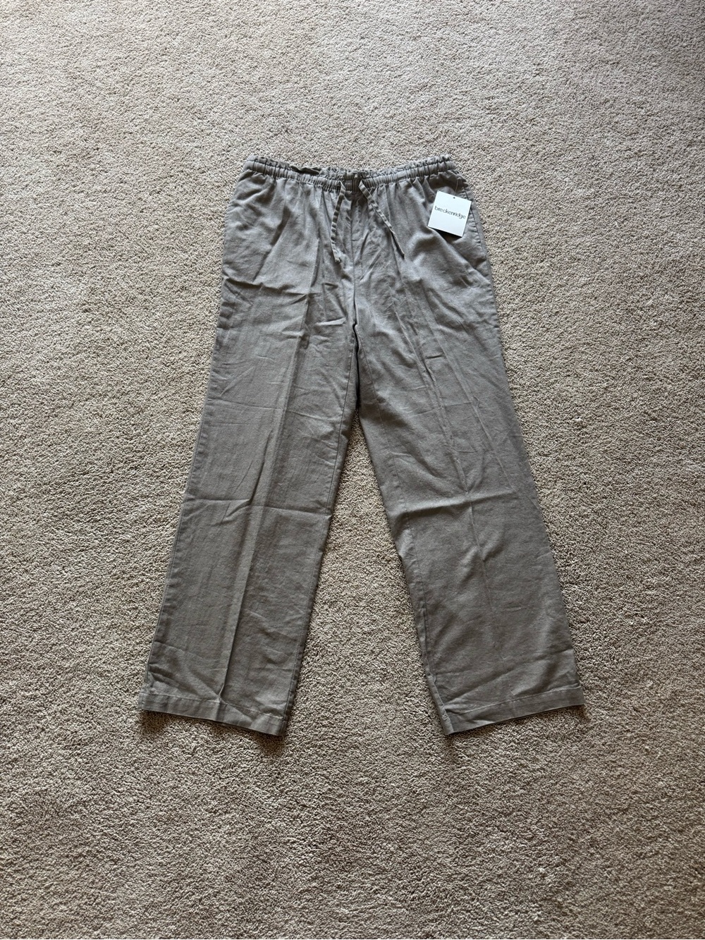 Women’s Size 12 Brand New Breckenridge Teak Brown Linen Pants